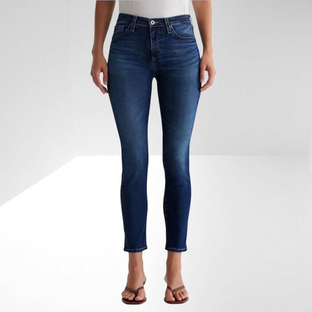 AG Adriano Goldschmied Prima Crop Jeans Womens 28 Dark Wash Cigarette Leg 6/8